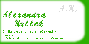 alexandra mallek business card